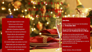 Uitnodiging Kerstdiner Hera 14 december 2017